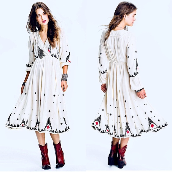 Free People Dresses & Skirts - *FREE PEOPLE - SPLENDOR - GLASS EMBROIDERED DRESS*